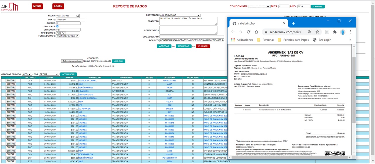 REPORTES DE GASTOS Y PAGOS